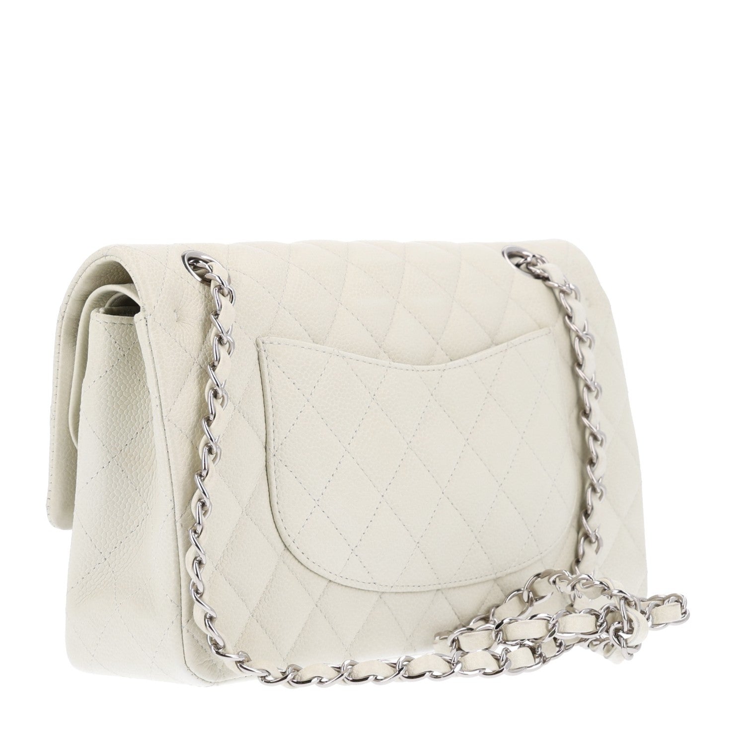Chanel Caviar Quilted Medium Double Flap Light Green