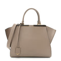 Fendi Vitello Dolce Shiny Nappa Petite 3Jours Tote Tortora Emerald