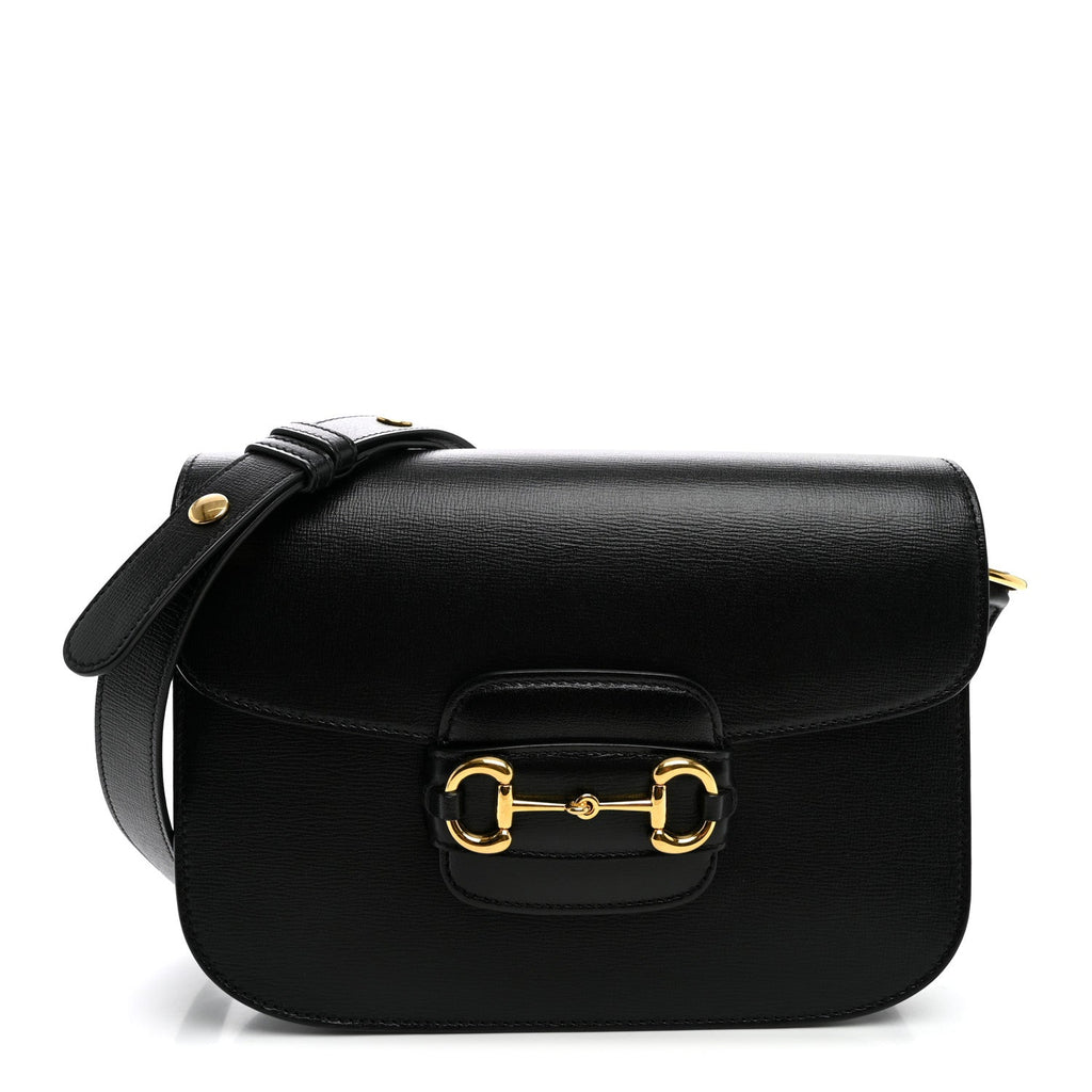 Gucci Azalea Calfskin Horsebit 1955 Shoulder Bag Black