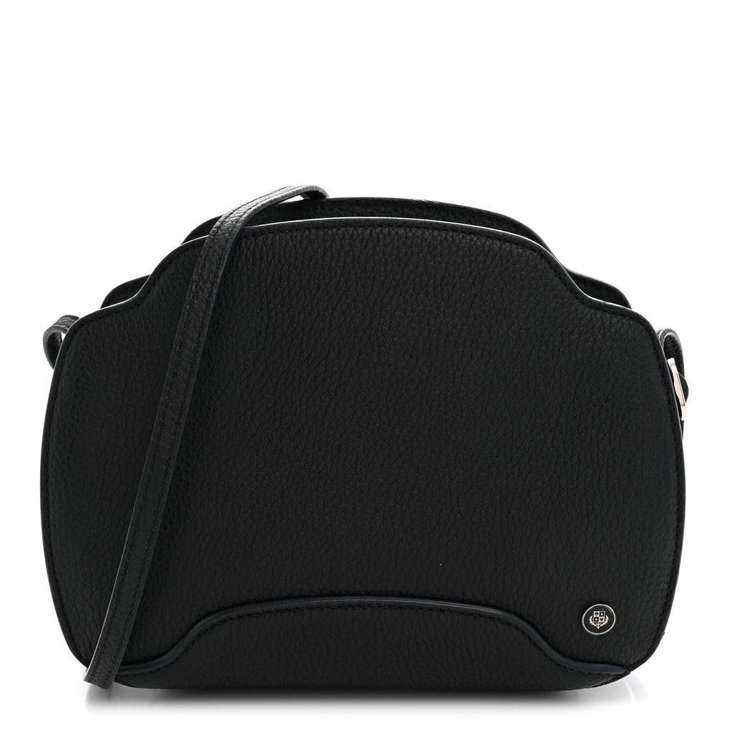 Loro Piana Grained Calfskin Sesia Crossbody Black