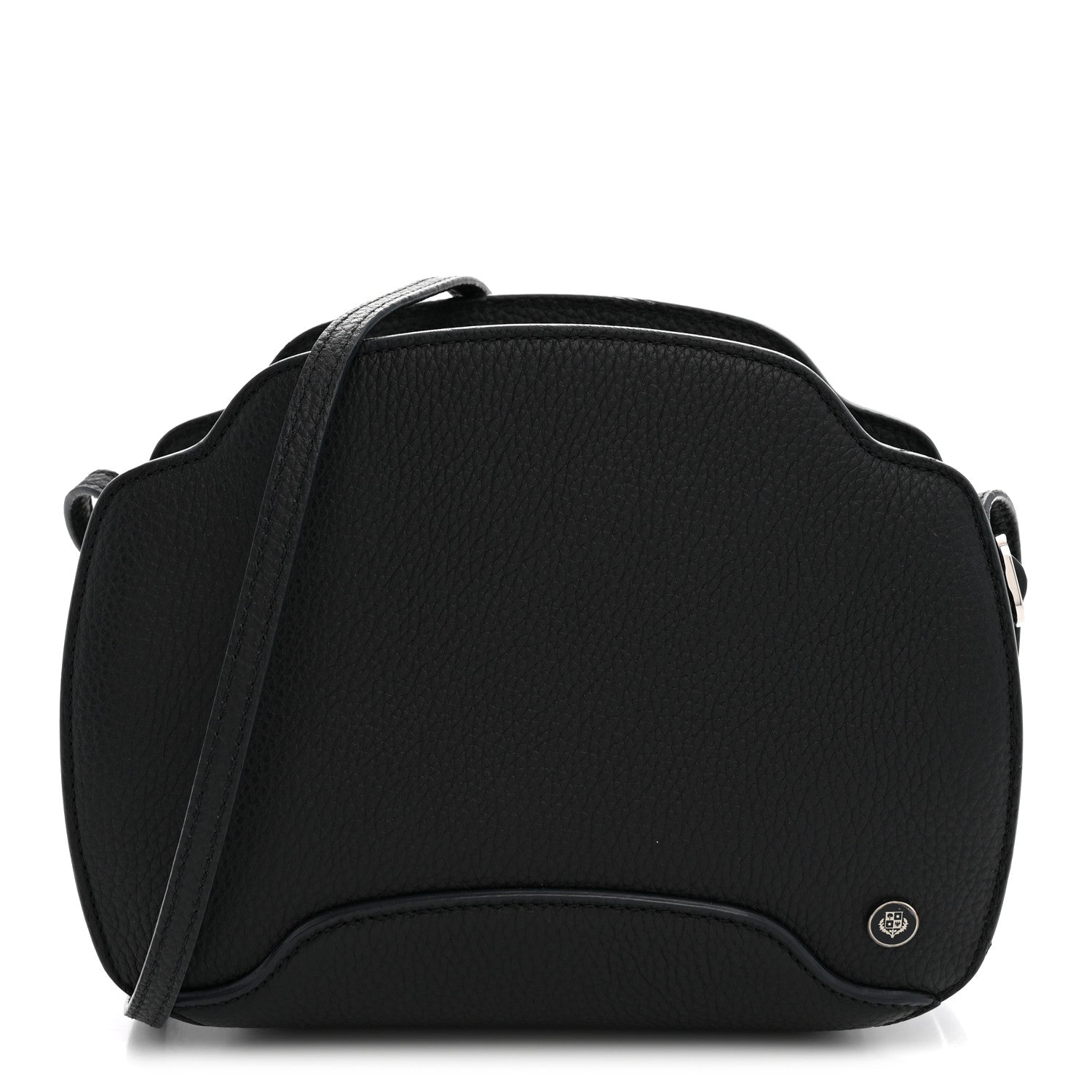 Loro Piana Grained Calfskin Sesia Crossbody Black