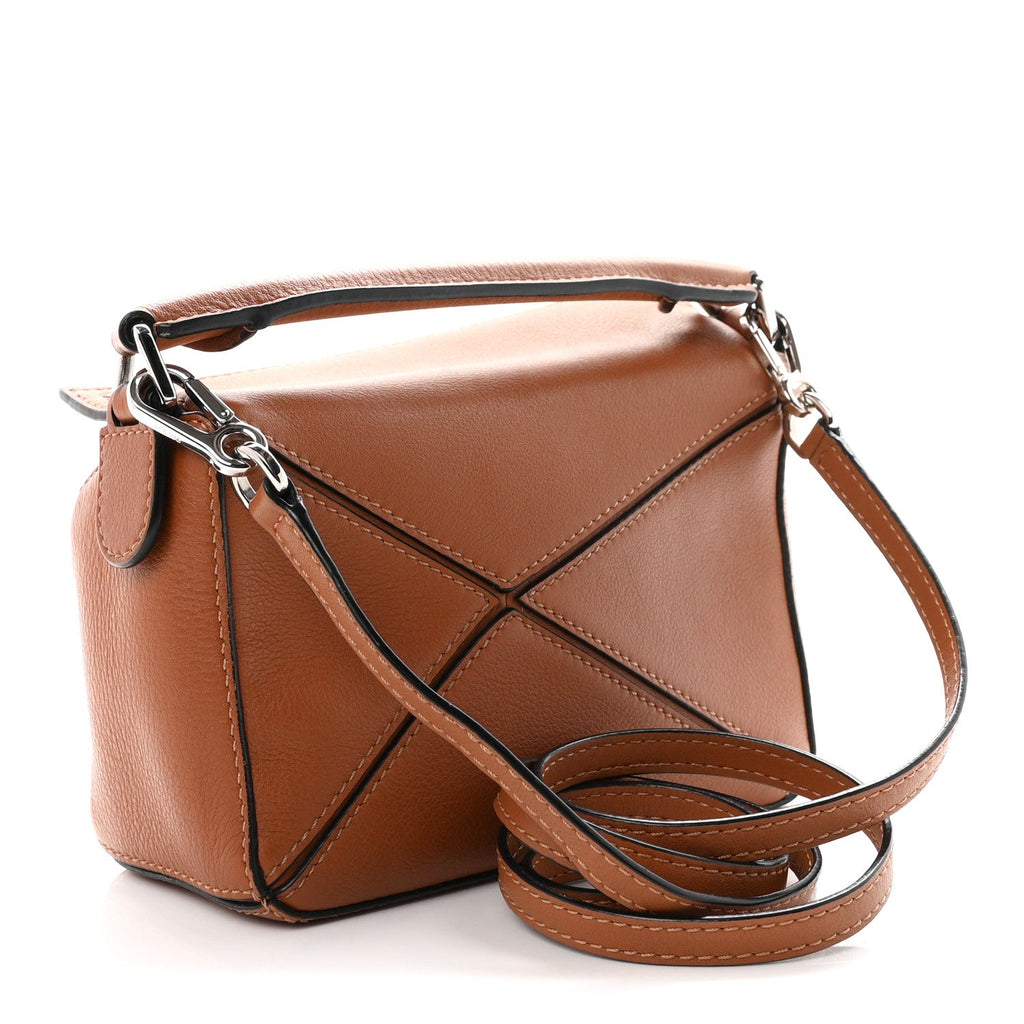 Loewe Calfskin Mini Puzzle Bag Tan