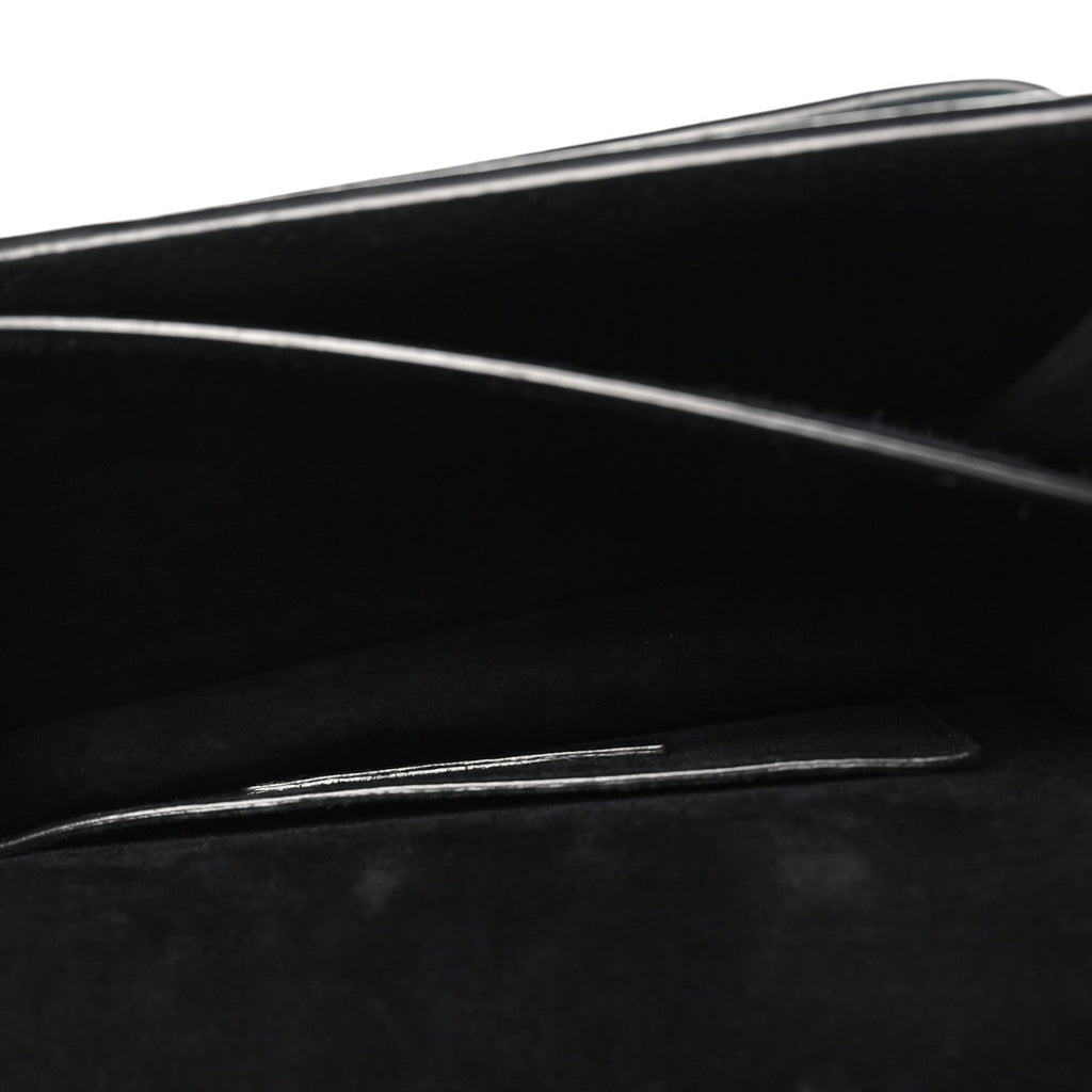Saint Laurent Metallic Calfskin Small Monogram Sunset Chlorophille