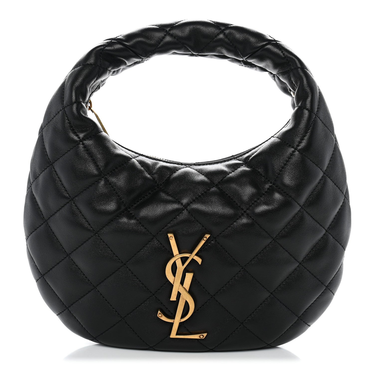 Saint Laurent Lambskin Quilted Icarino Bag Black