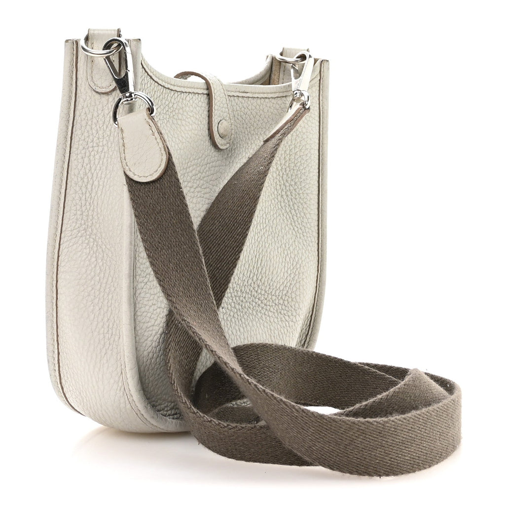 Hermès Taurillon Clemence Amazone Evelyne TPM Gris Perle Etain