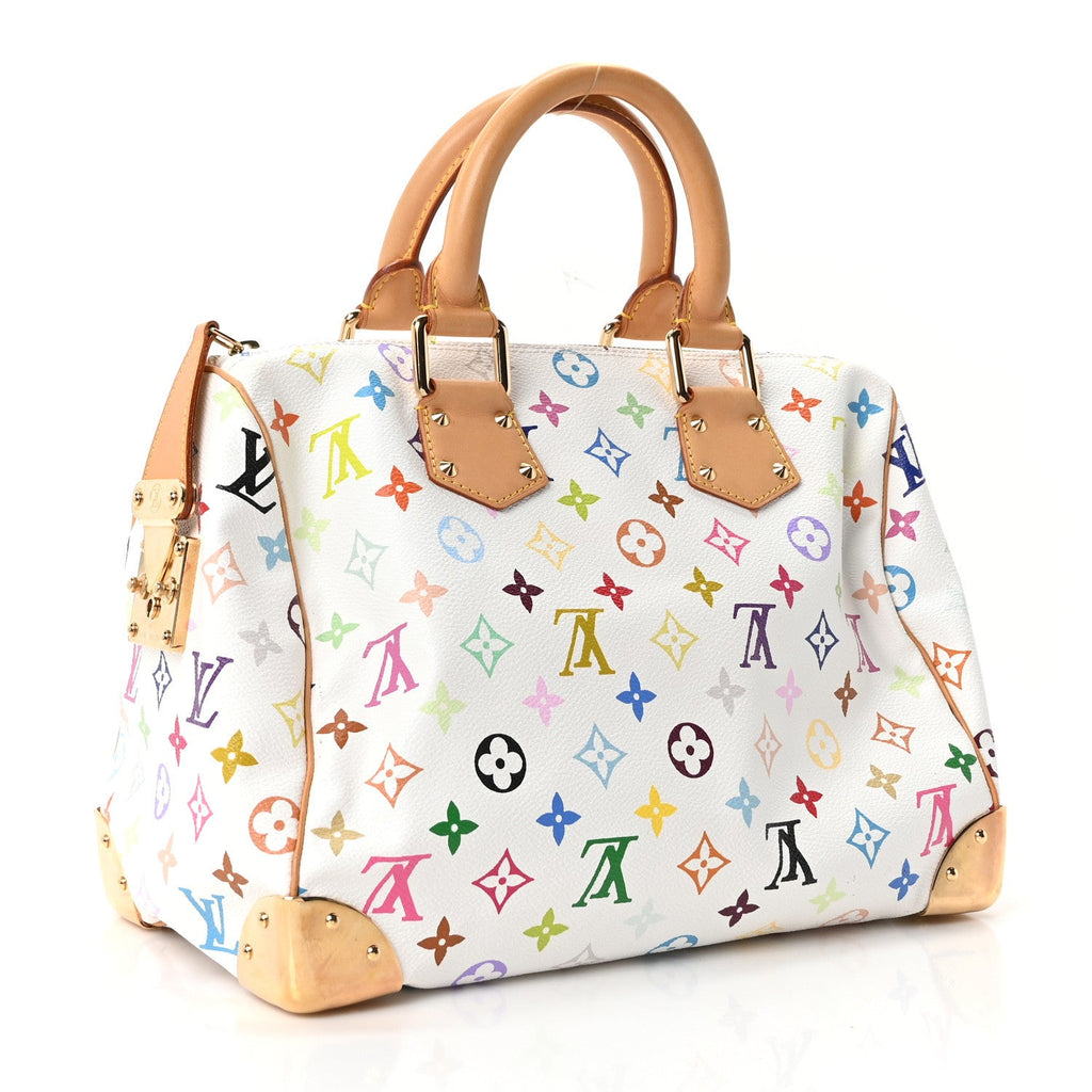 Louis Vuitton Monogram Multicolor Speedy 30 White