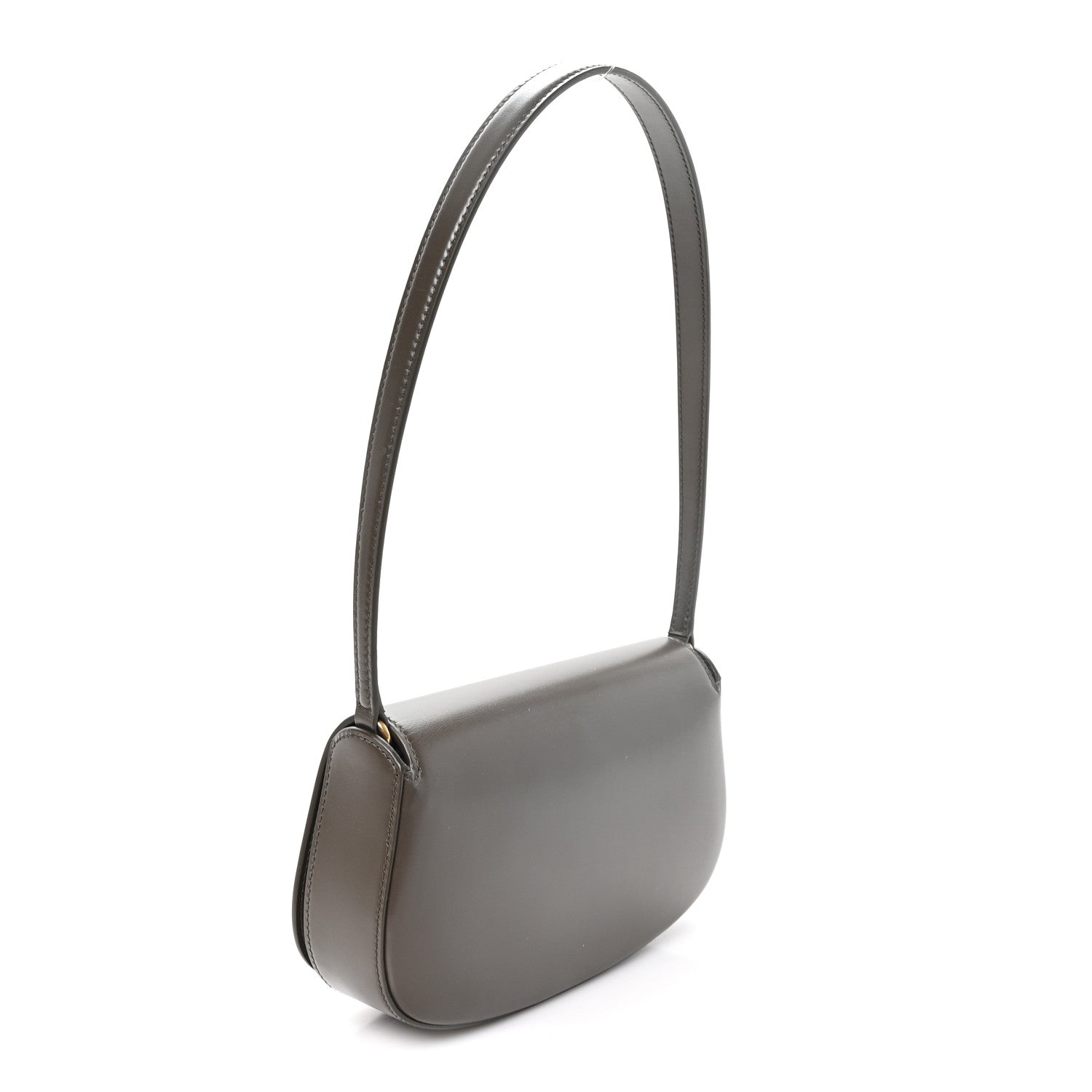 Saint Laurent Box Calfskin Mini Voltaire Shoulder Bag Deep Musk