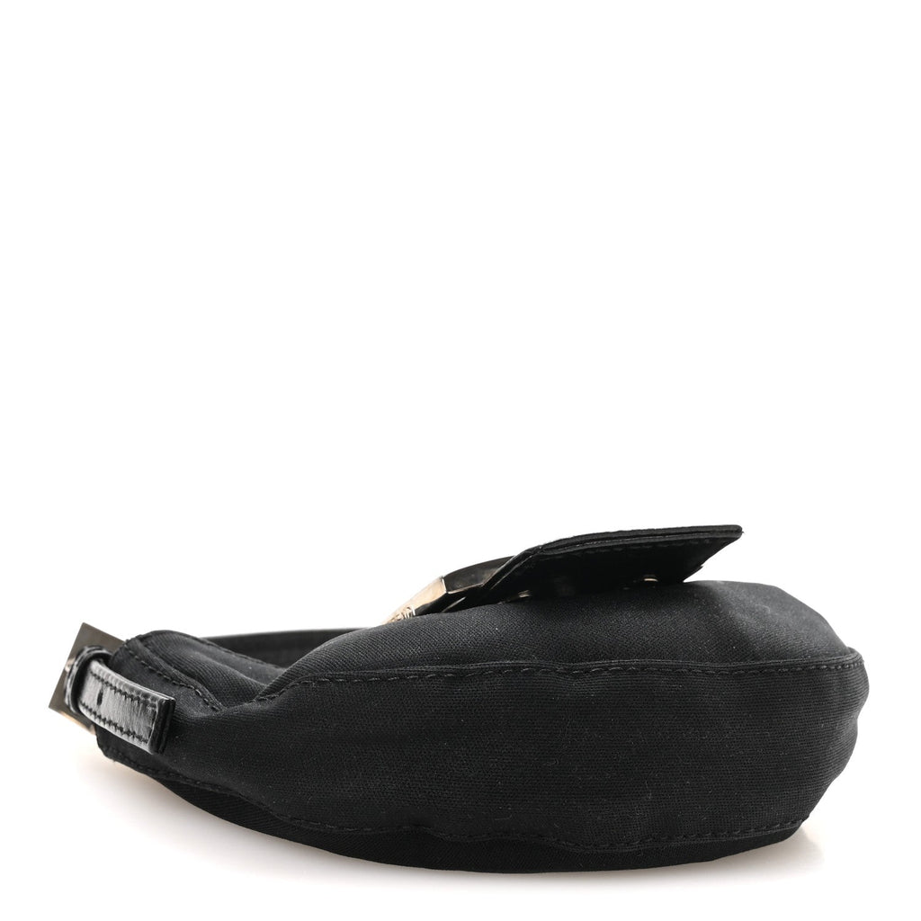Fendi Neoprene Mini Half Moon Baguette Black