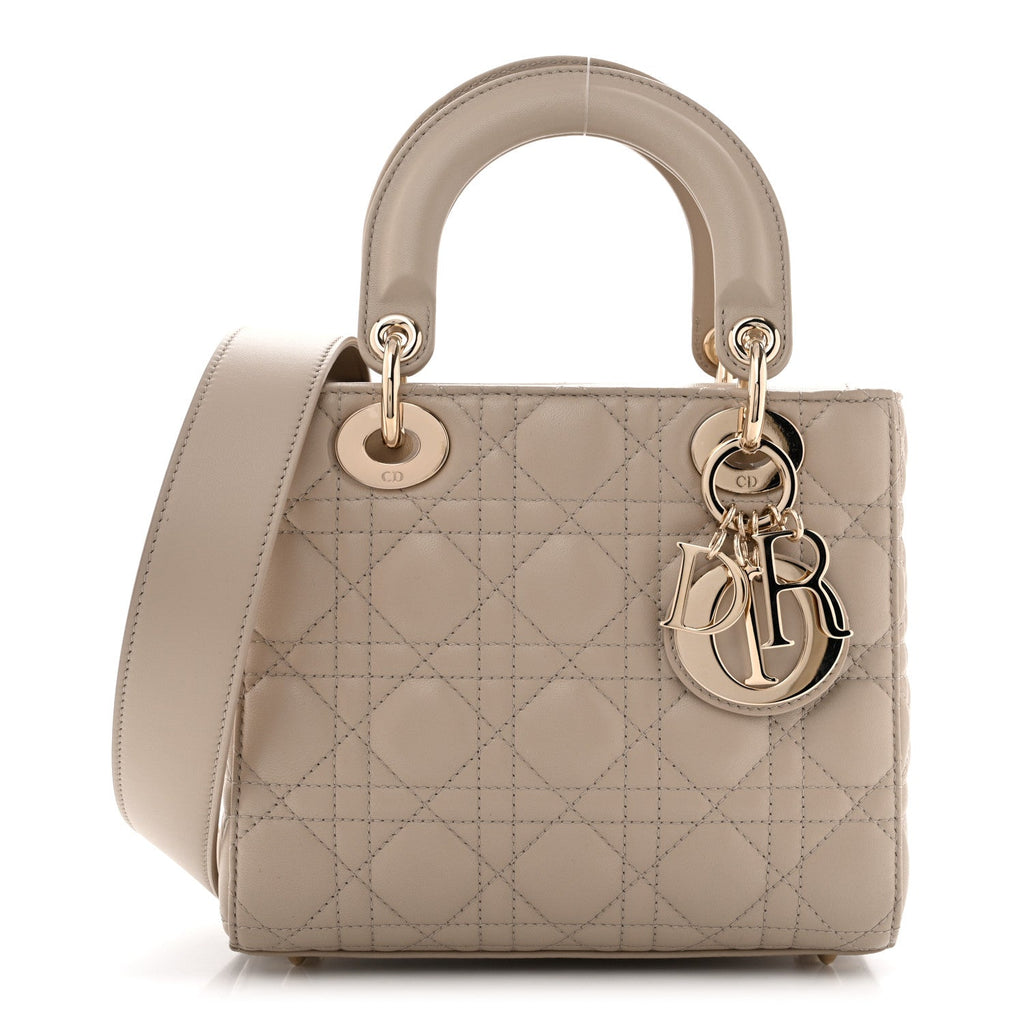 Dior Lambskin Cannage Small My ABCDior Lady Dior Beige