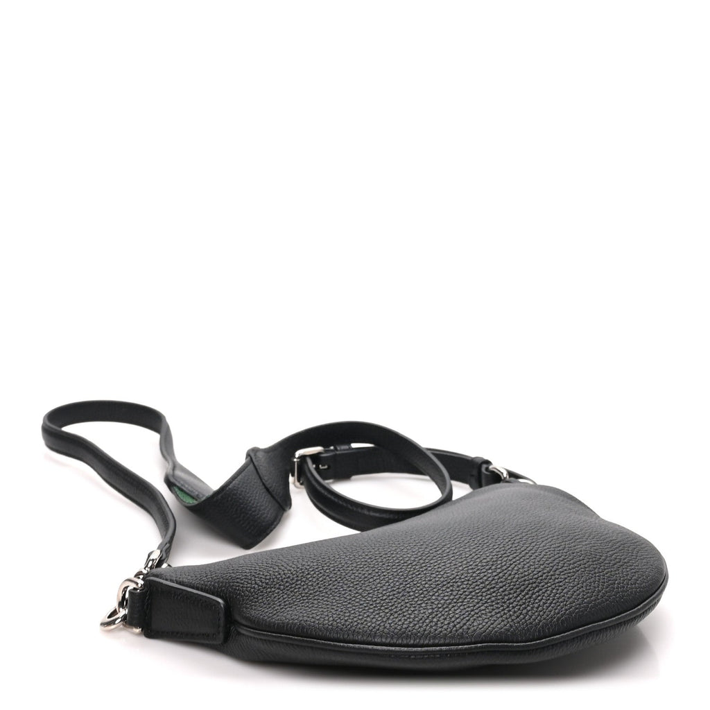 Gucci Pebbled Calfskin Mini B Shoudler Bag Black