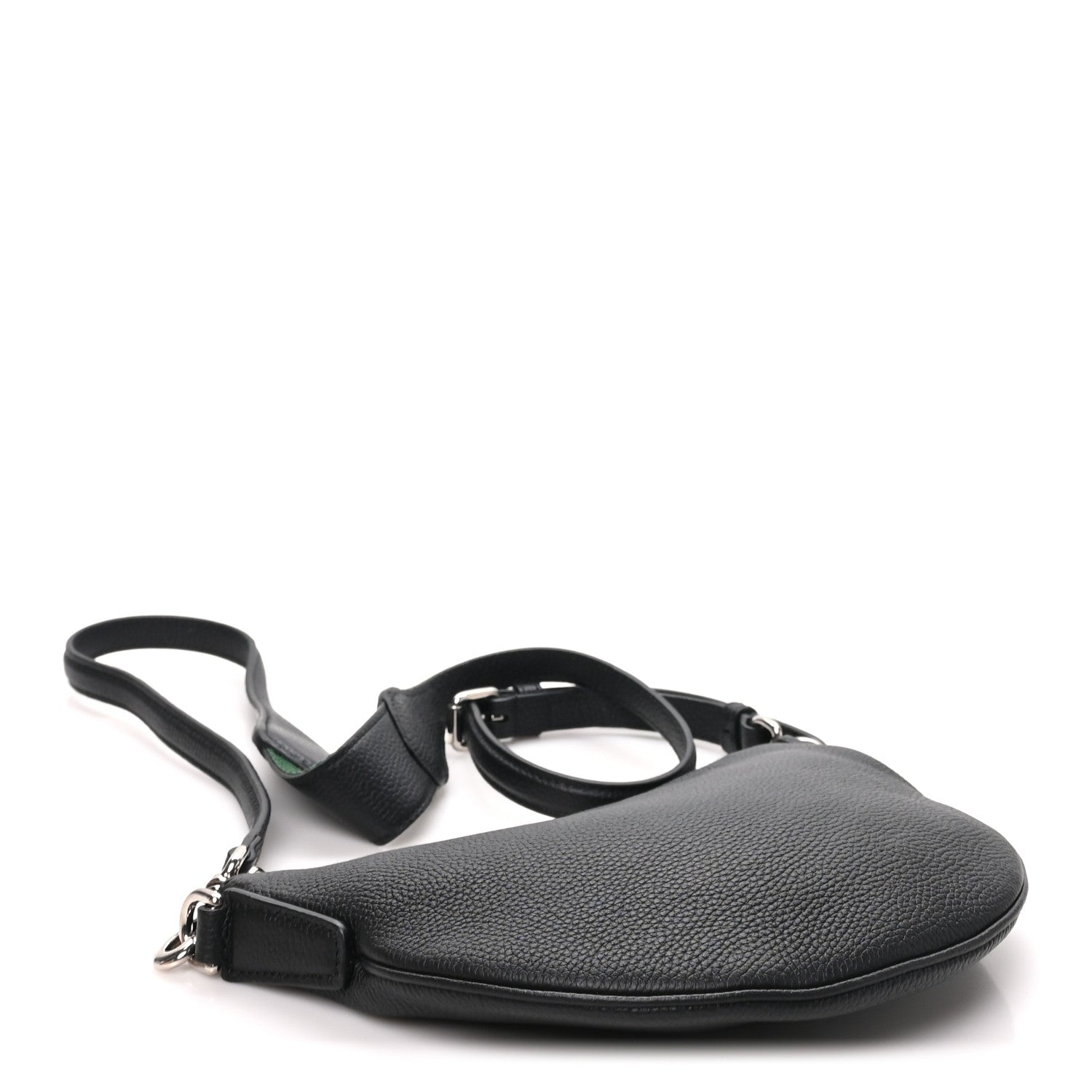 Gucci Pebbled Calfskin Mini B Shoudler Bag Black