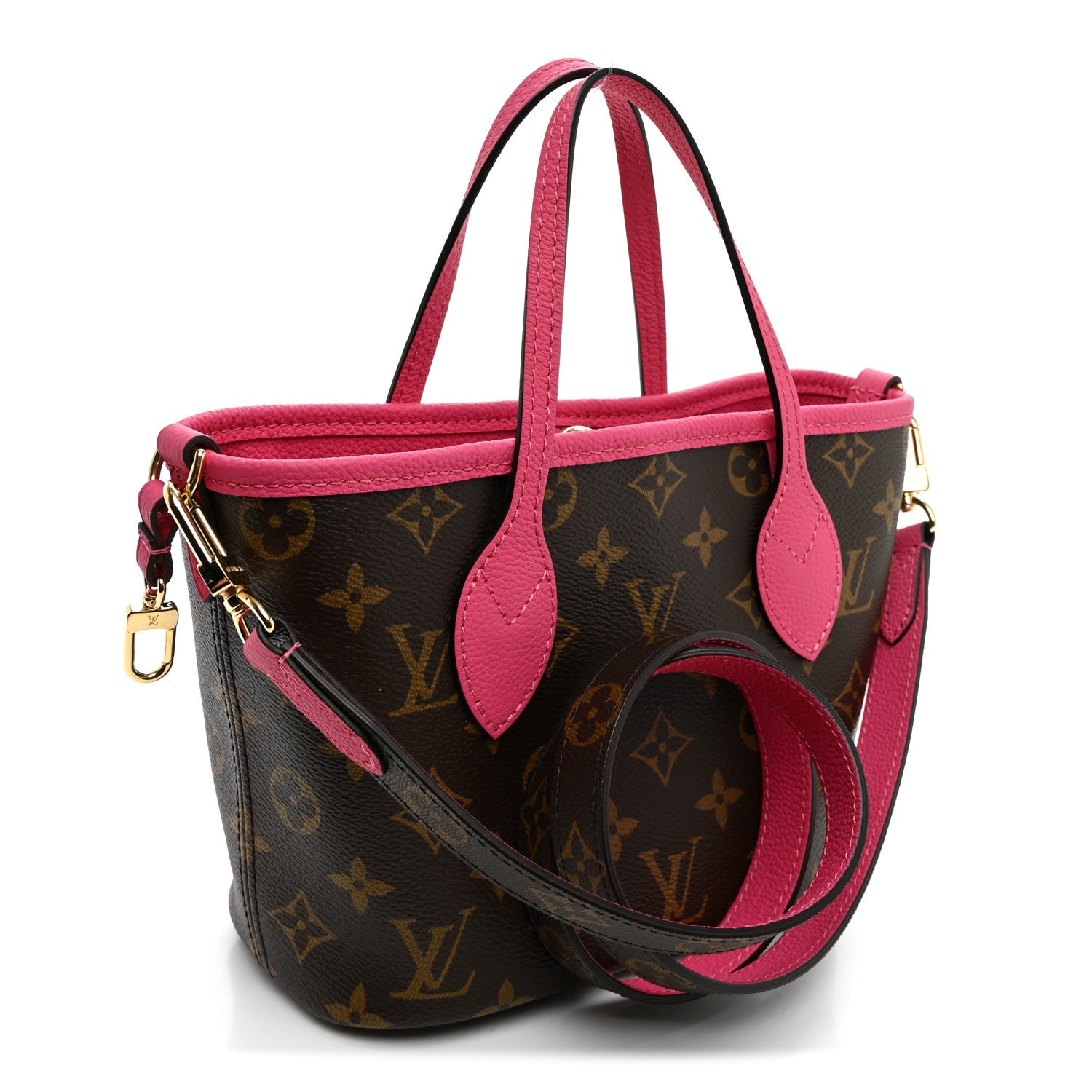 Louis Vuitton Monogram Neverfull Inside Out Bandouliere BB Rose Pondichery