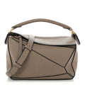 Loewe Grained Calfskin Small Puzzle Bag Sand