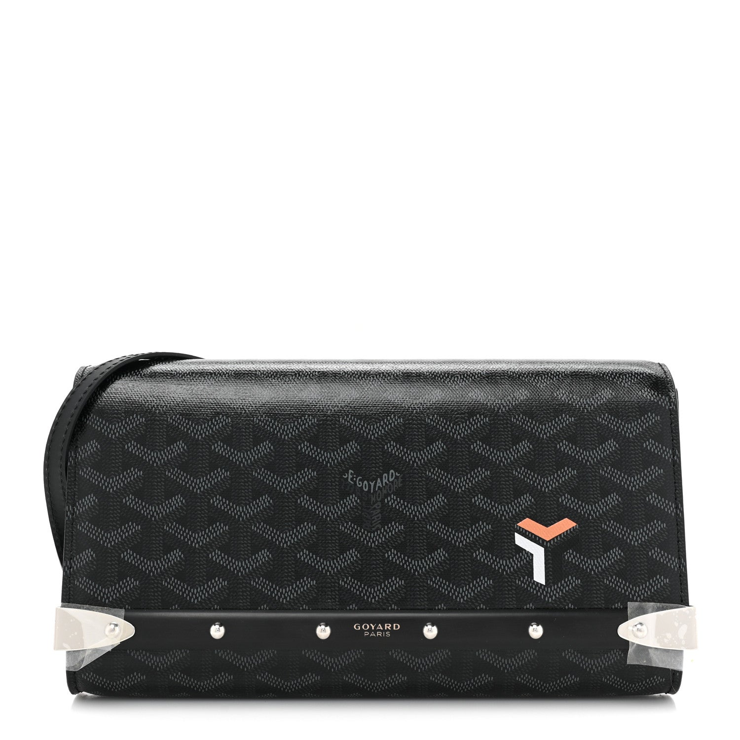 Goyard Monte-Carlo Flat Clutch in Black Goyardine