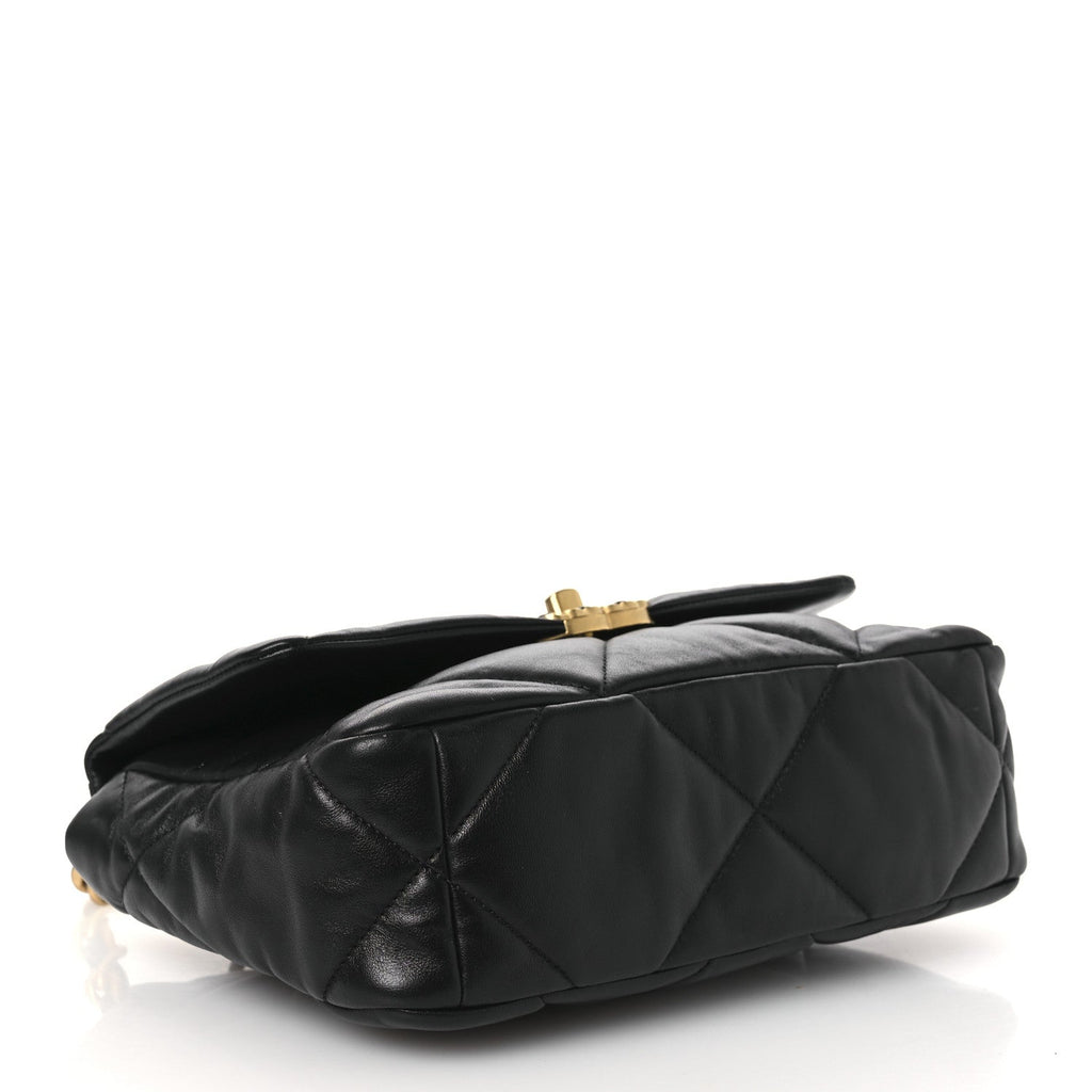 Chanel Lambskin Quilted Medium Chanel 19 Flap Black