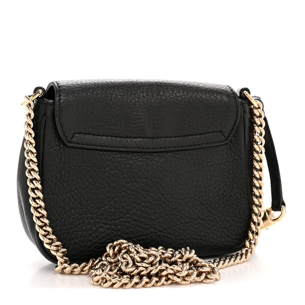 Gucci Pebbled Calfskin Small Soho Flap Crossbody Black