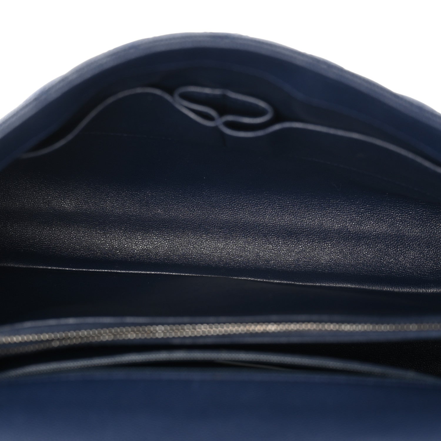 Chanel Caviar Lizard Quilted Medium Coco Handle Flap Navy