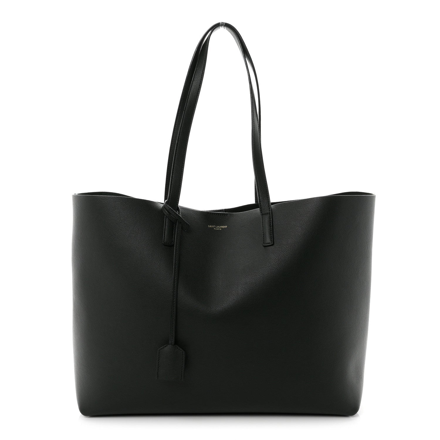 Saint Laurent Calfskin Large Shopping Tote Dark Green