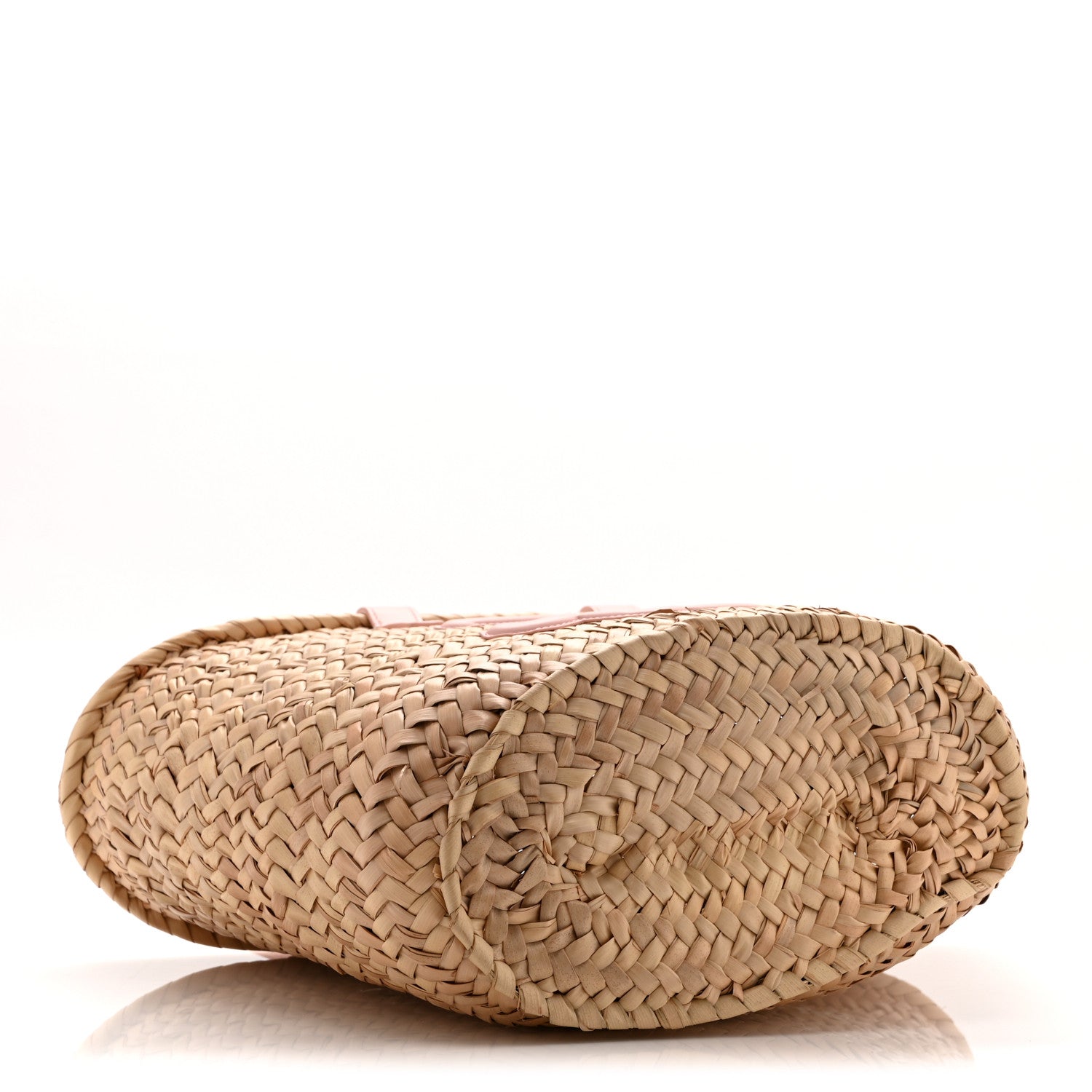 Celine Raffia Calfskin Triomphe Teen Panier Vintage Pink