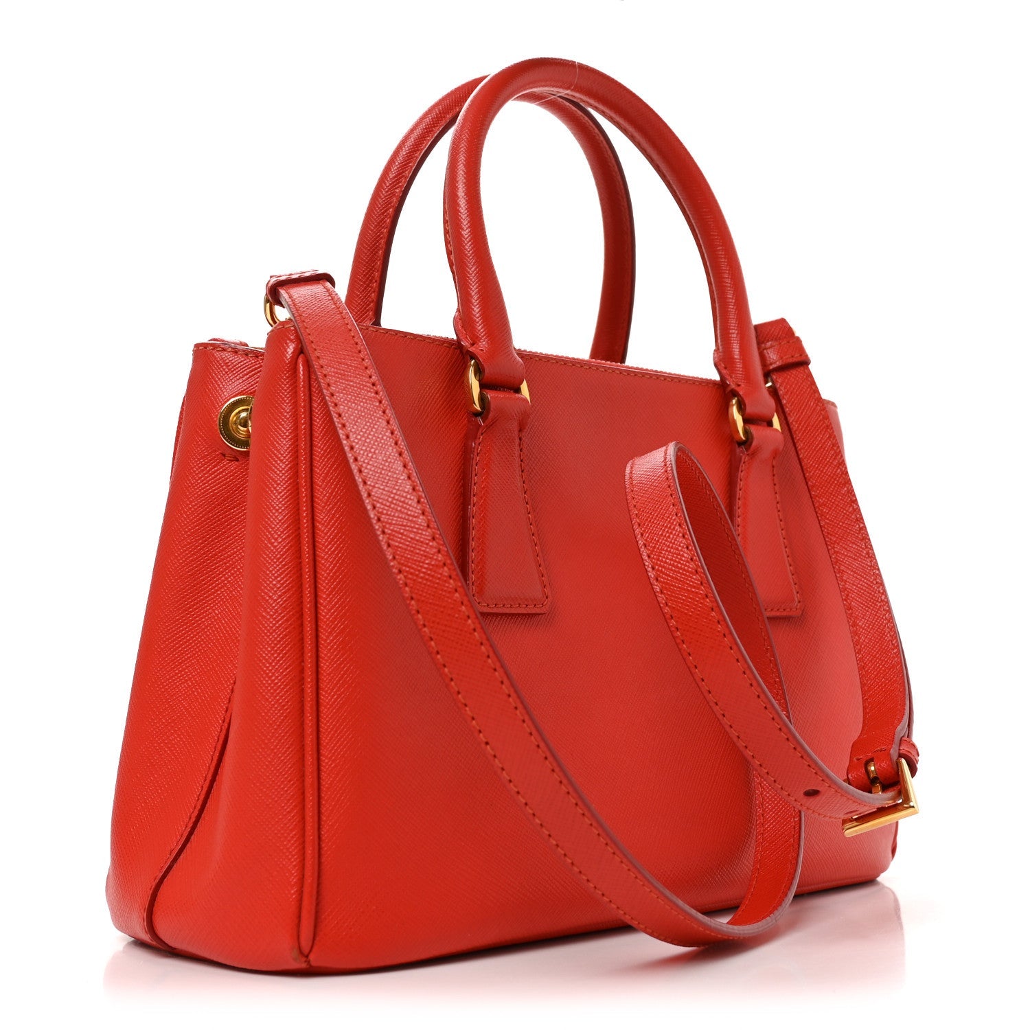 Prada Saffiano Mini Galleria Double Zip Tote Lacca