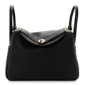 Hermès Taurillon Clemence Lindy 30 Black
