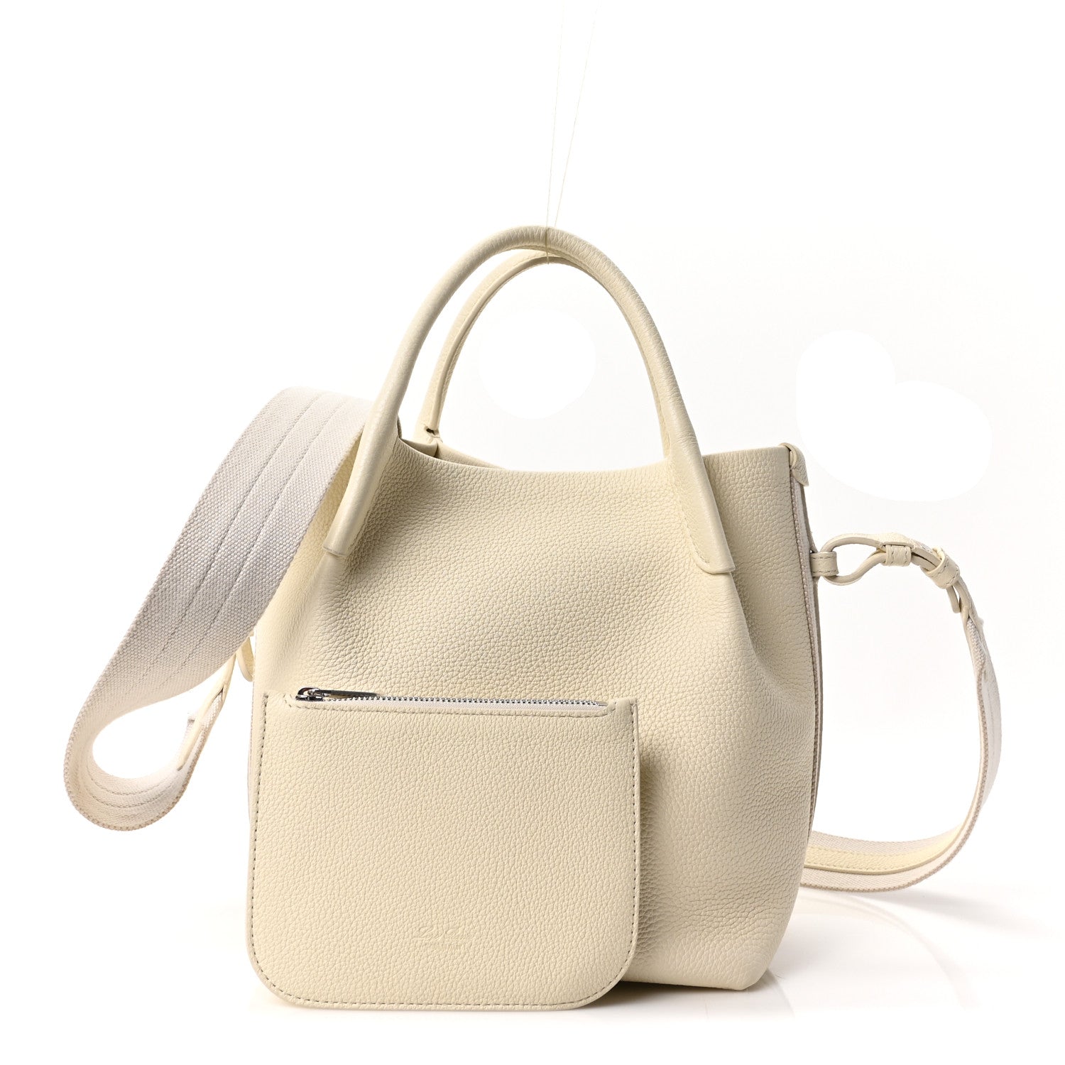 Loro Piana Small Bale Bag Whisper White side view