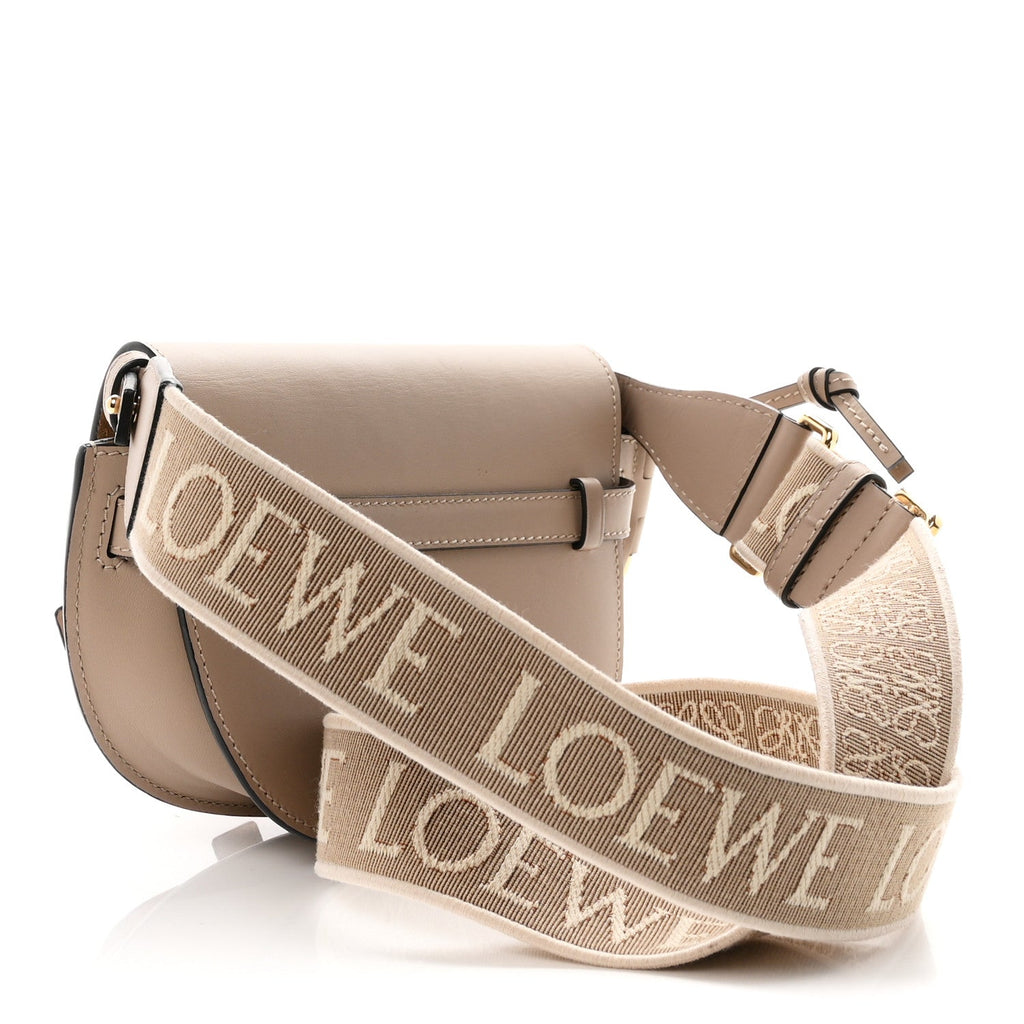 Loewe Calfskin Jacquard Mini Gate Dual Bag Clay