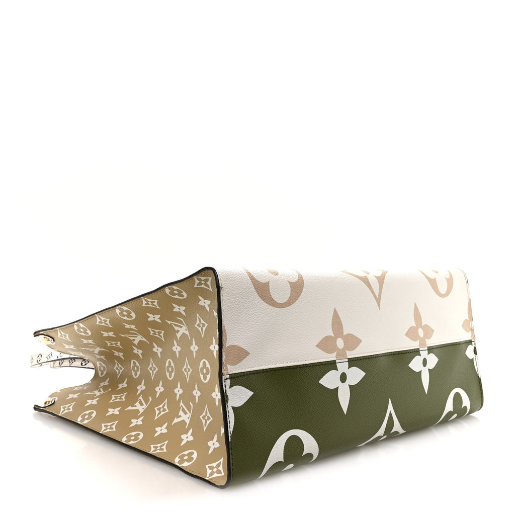 Louis Vuitton Monogram Giant Onthego GM Kaki Beige