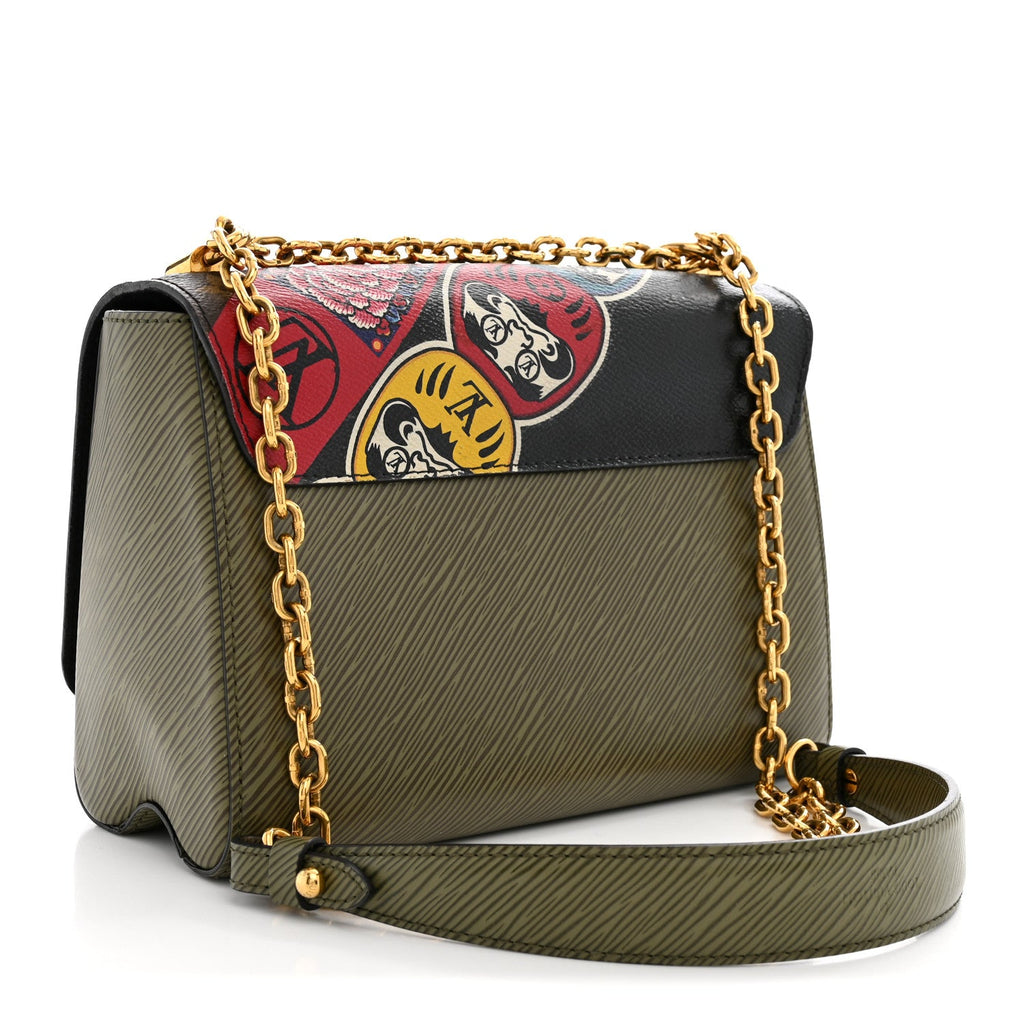 Louis Vuitton Epi Monogram Kabuki Twist Shoulder Bag MM Green