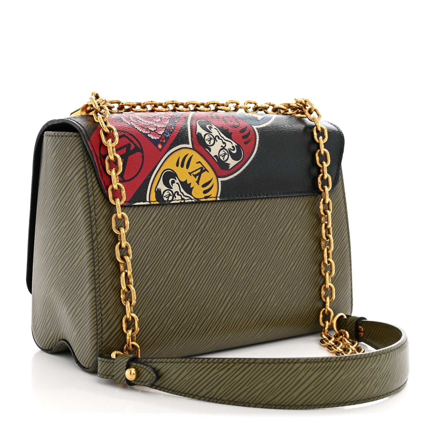 Louis Vuitton Epi Monogram Kabuki Twist Shoulder Bag MM Green