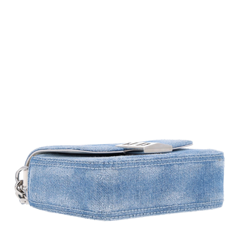 Givenchy Denim Small 4G Woven Chain Crossbody Blue detail view
