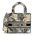 Dior Canvas Embroidered Zodiac Toile De Jouy Medium Lady D-Lite Latte