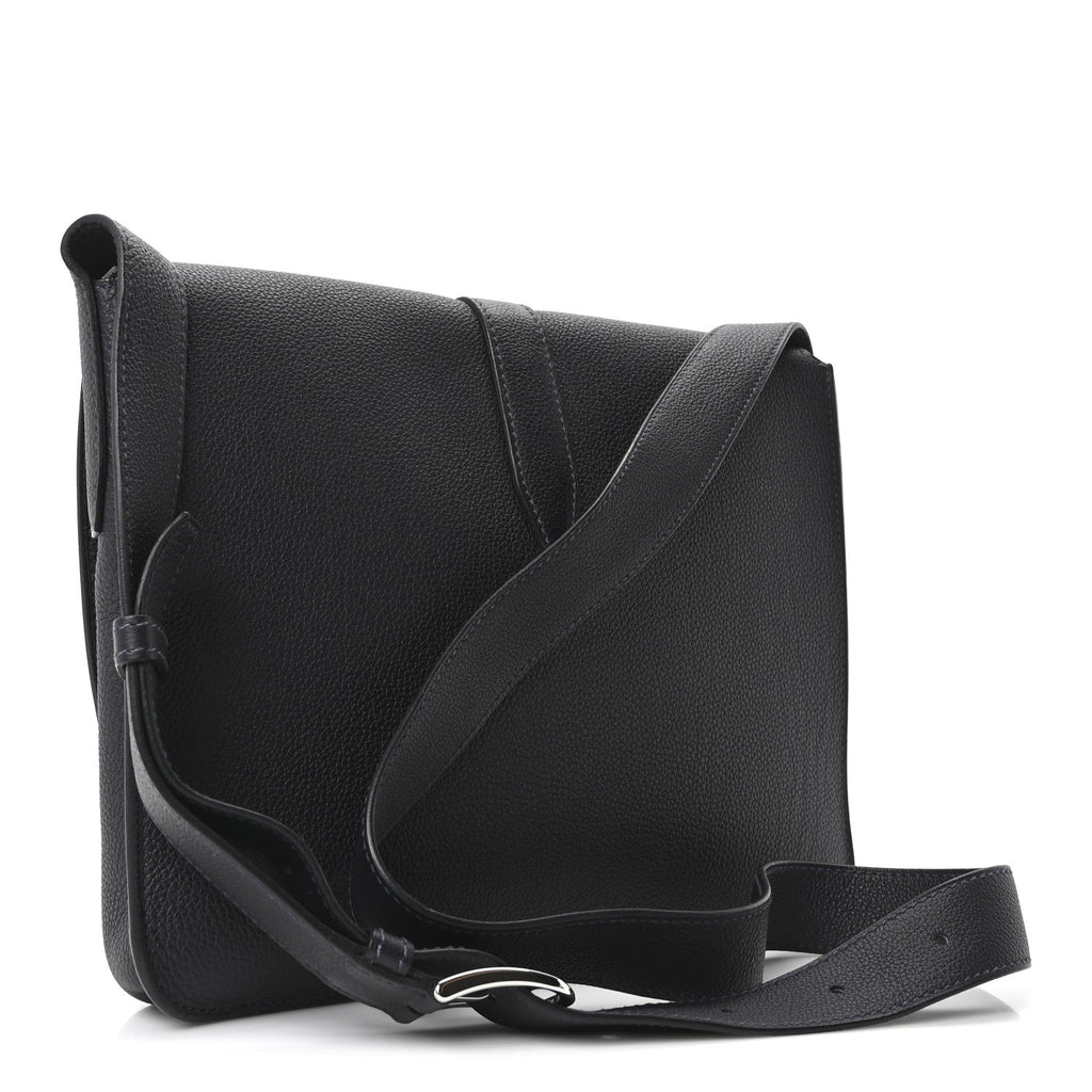 Hermès Togo Steve Light Messenger Bleu Nuit