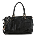 Gucci Calfskin Medium Sukey Top Handle Bag Black