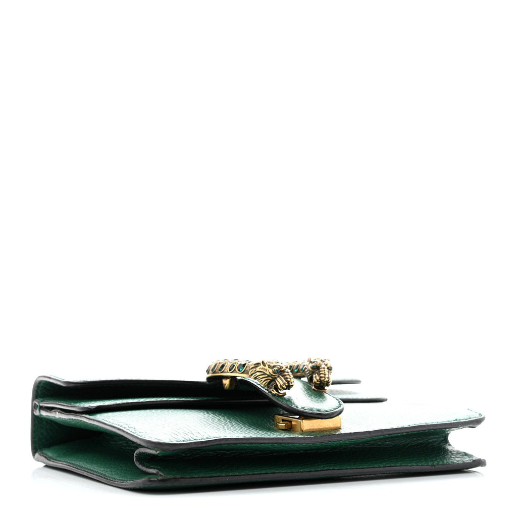 Gucci Calfskin Mini Dionysus Shoulder Bag Emerald
