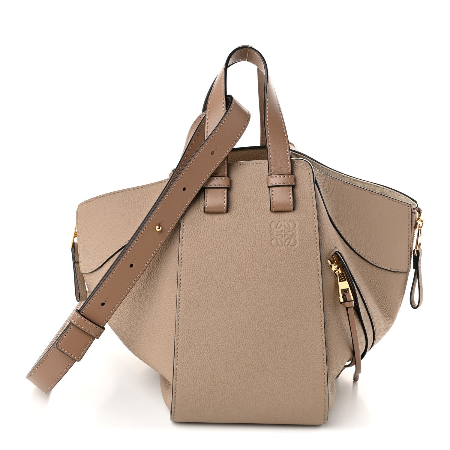 Loewe Grained Calfskin Small Hammock Shoulder Bag Sand