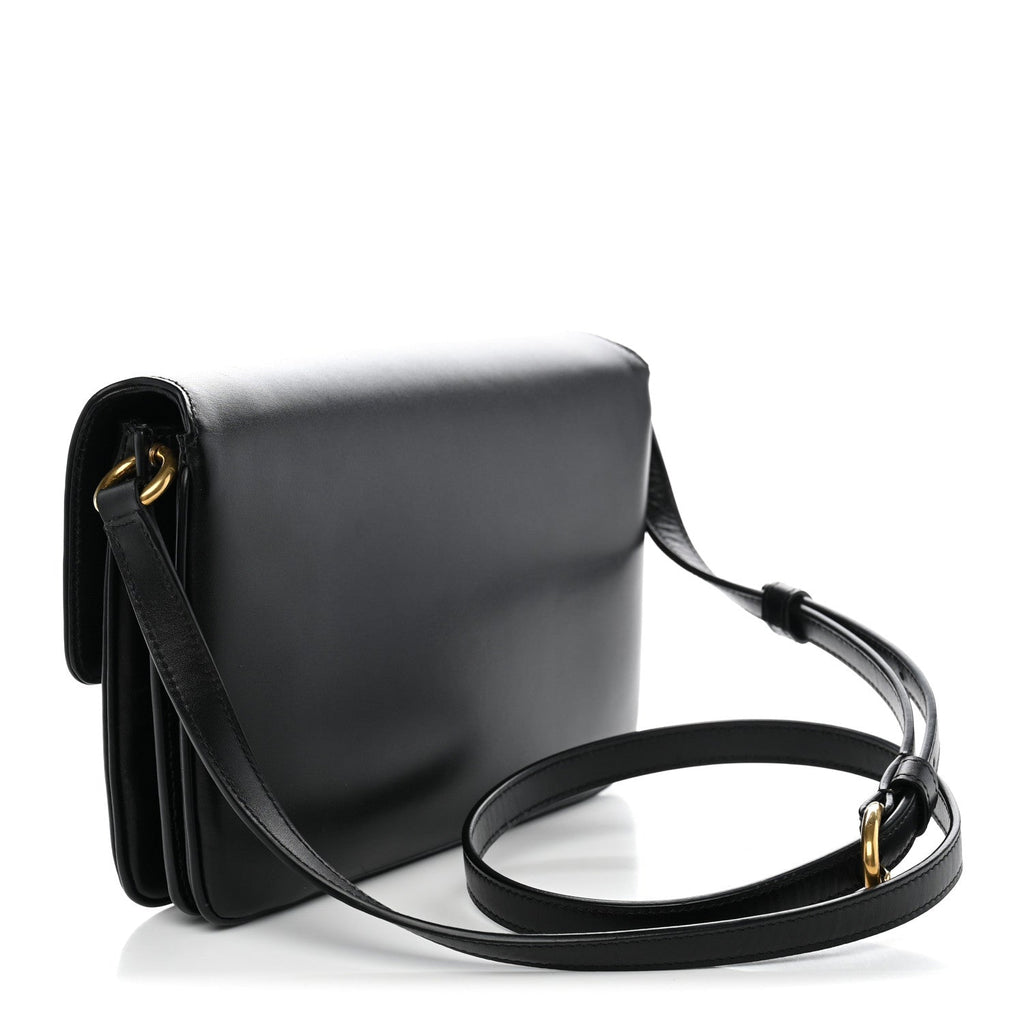 Saint Laurent Smooth Calfskin Le Maillon Satchel Black