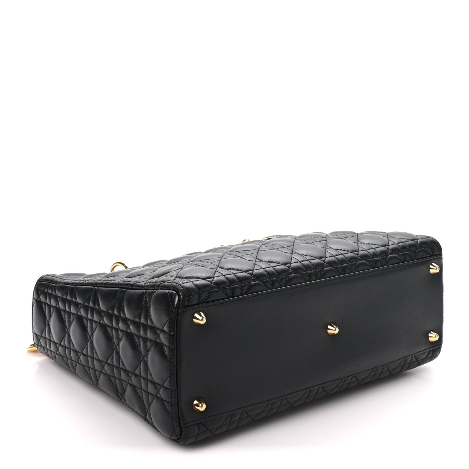 Dior Lambskin Cannage Large Lady Dior Black