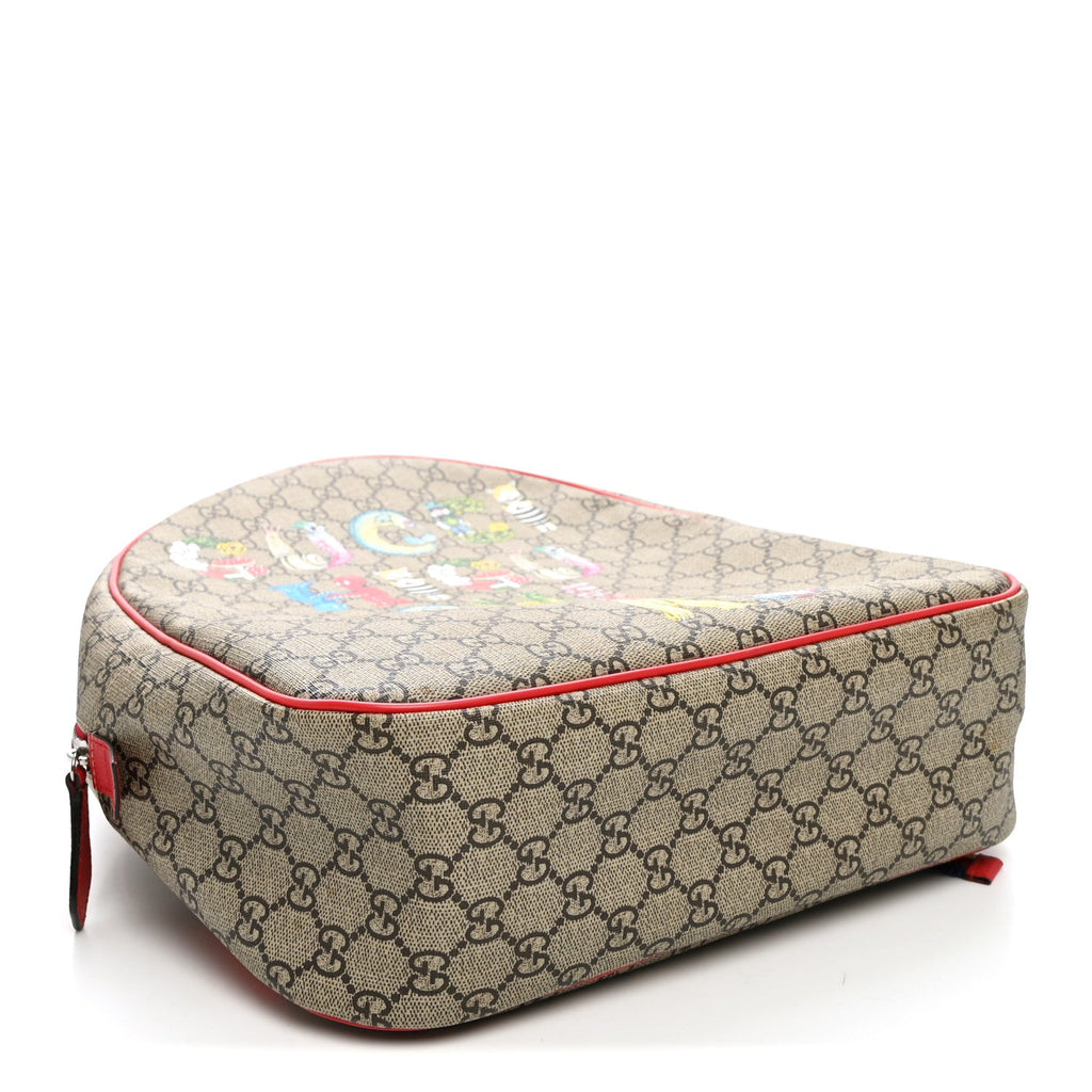 Gucci X YUKO HIGUCHI GG Supreme Monogram Logo Print Childrens Dome Backpack Pink