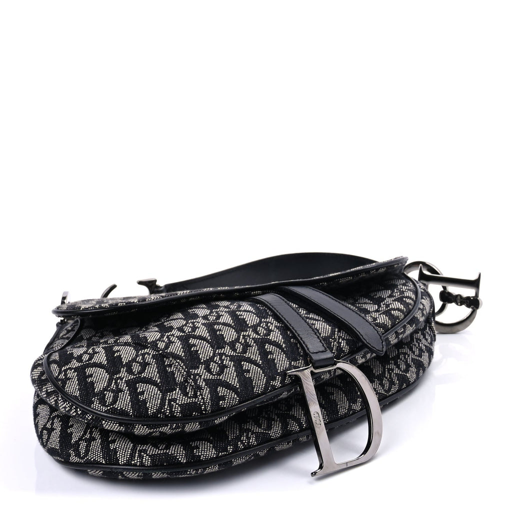 Dior Monogram Saddle Bag Black