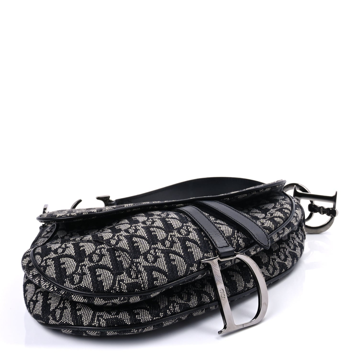 Dior Monogram Saddle Bag Black