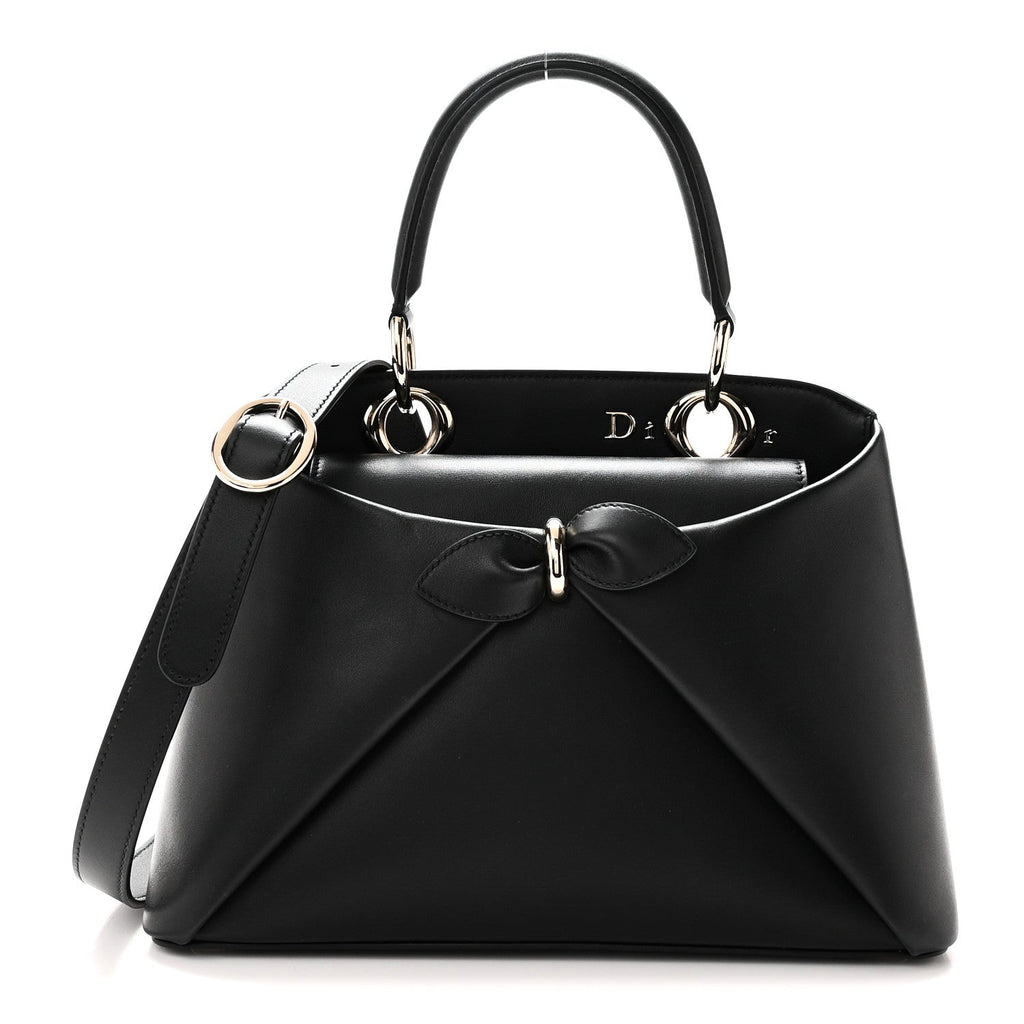 Dior Shiny Smooth Calfskin Small Cigale Bag Black