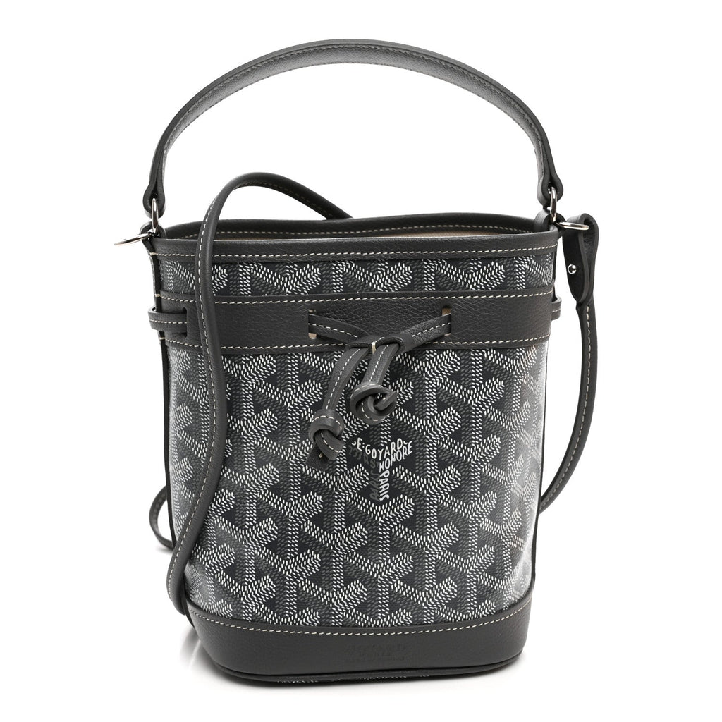 Goyard Goyardine Petit Flot Mini Bucket Bag Grey