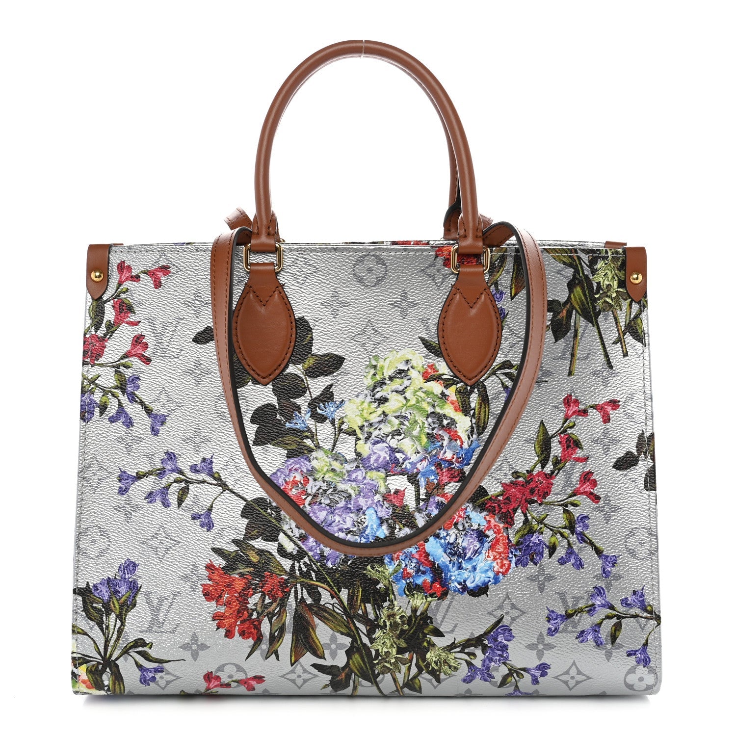 Louis Vuitton Metallic Monogram LV Garden OnTheGo MM Silver