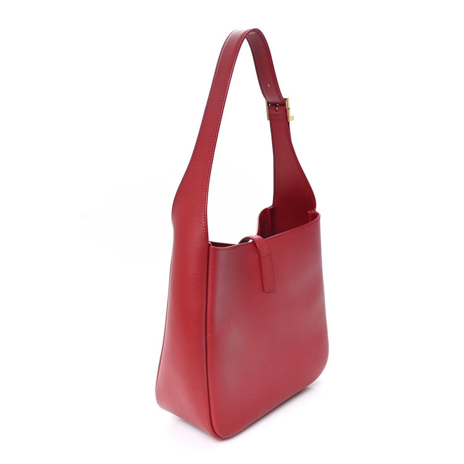 Saint Laurent Smooth Calfskin Small Le 5 A 7 Soft Hobo Red Danger