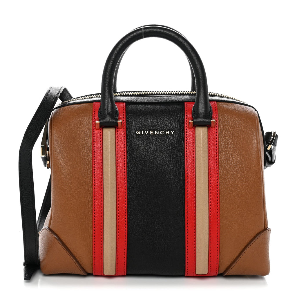 Givenchy Goatskin Colorblock Mini Lucrezia Brown Multicolor