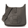 Hermès Taurillon Clemence Evelyne III PM Etain