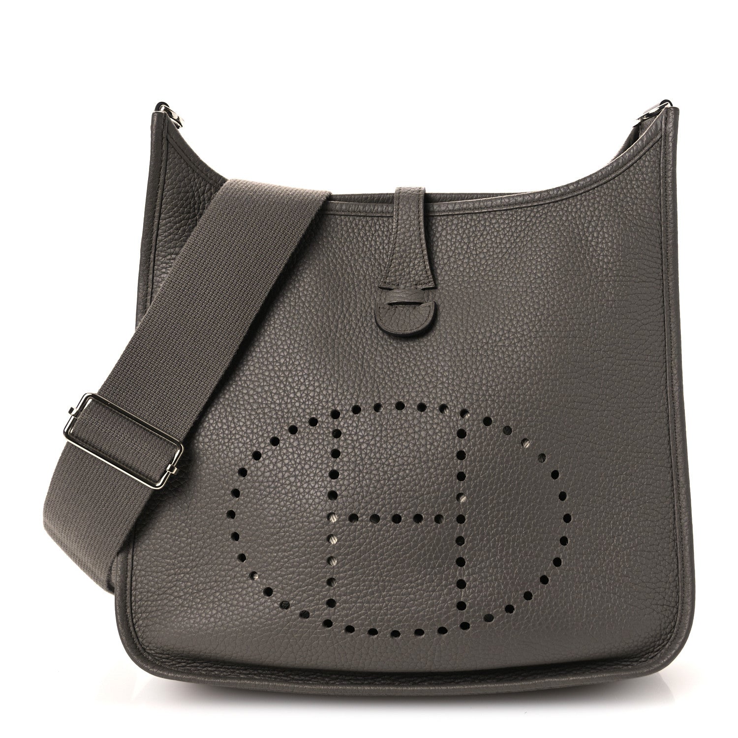 Hermès Taurillon Clemence Evelyne III PM Etain