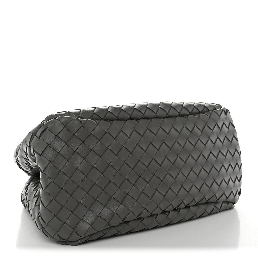 Bottega Veneta Nappa Intrecciato Medium Campana Shoulder Bag Basalt