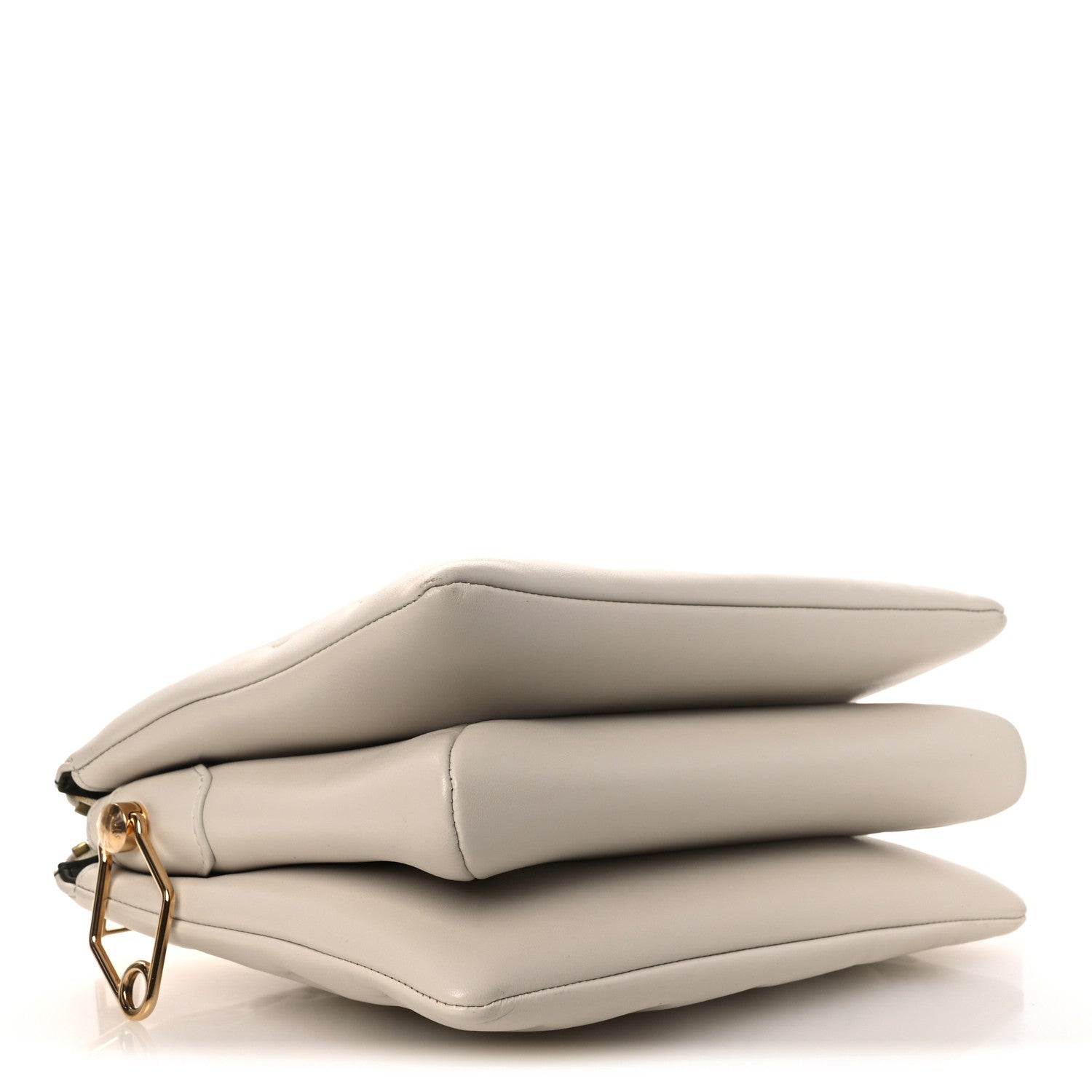 Louis Vuitton Lambskin Embossed Monogram Coussin BB White